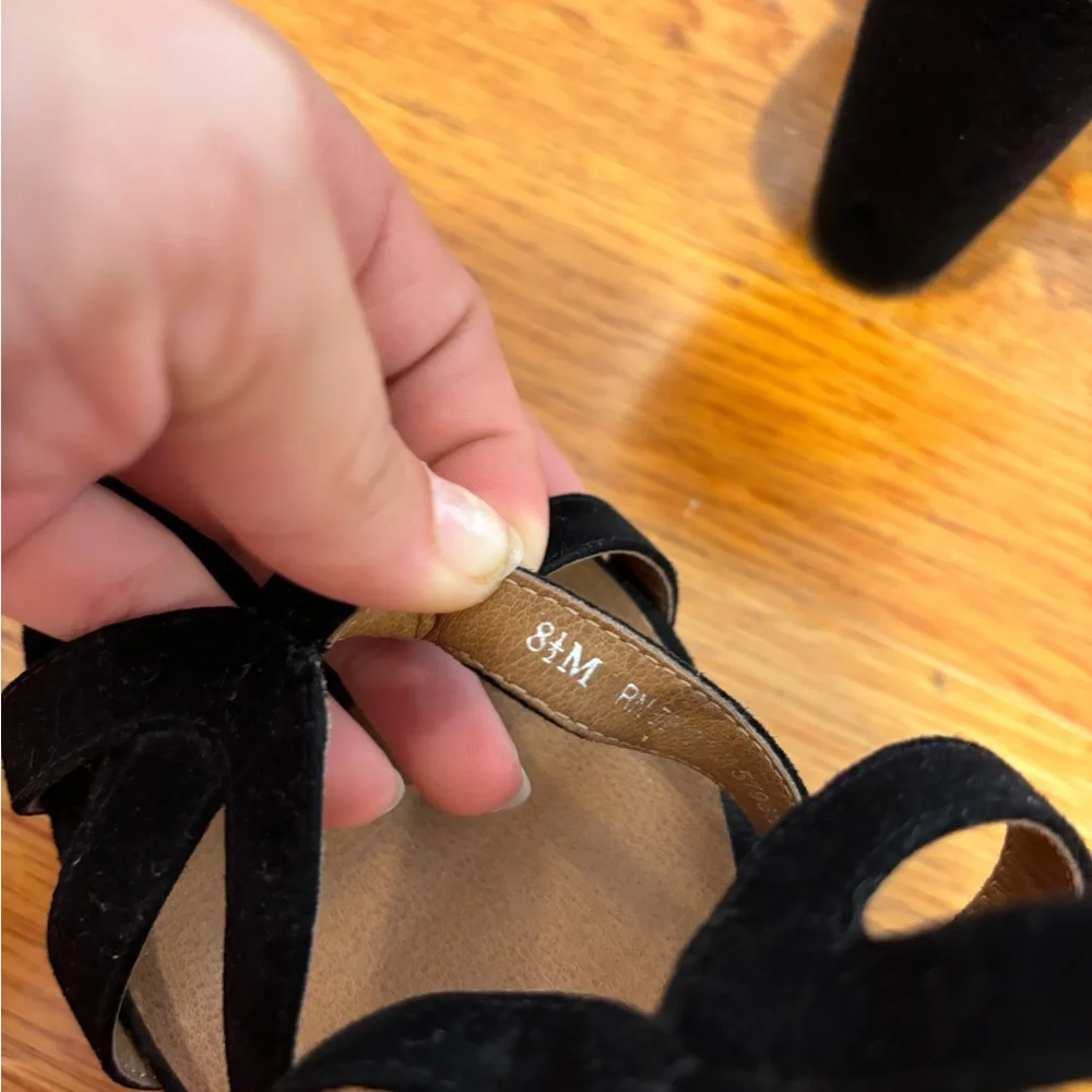 Sold. BP Black Strappy Wedges - Picture 6 of 6